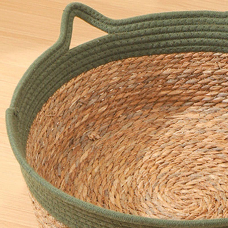 Panier en osier pour chat détails