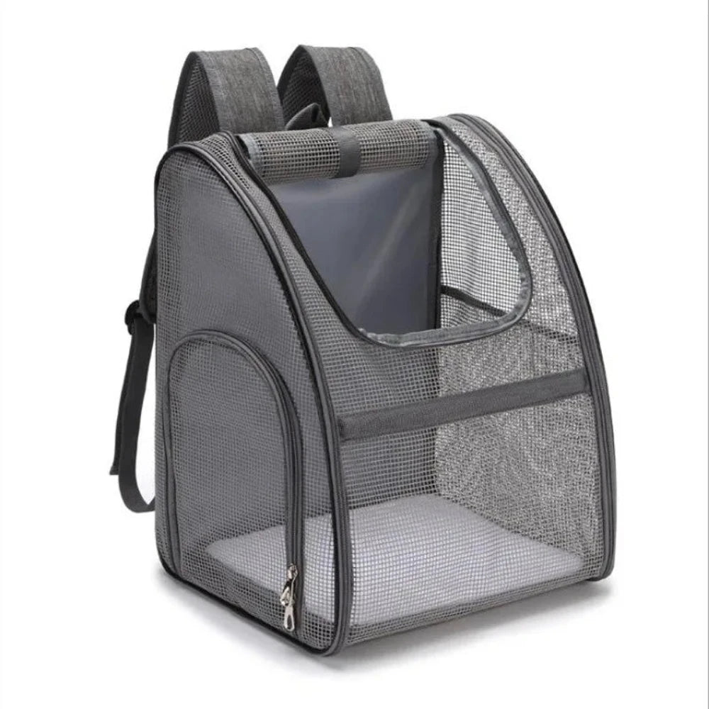 Sac Dos Chat Transparent gris