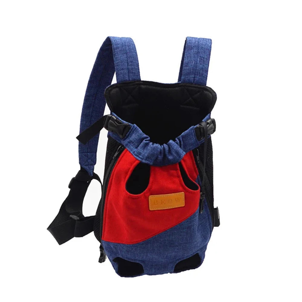 Sac Dos Chat rouge et bleu