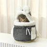 Sac de Transport Chat Coton gris clair