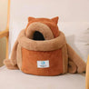 Sac de Transport Chat Coton marron